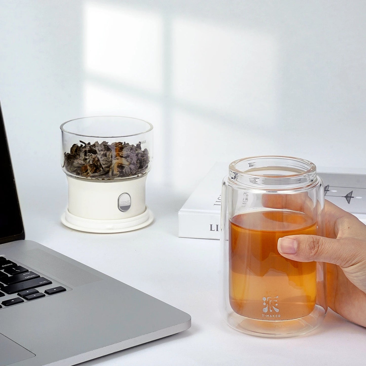 Smart Tea Maker for Loose Tea Lover Gift 9 Oz Cup White