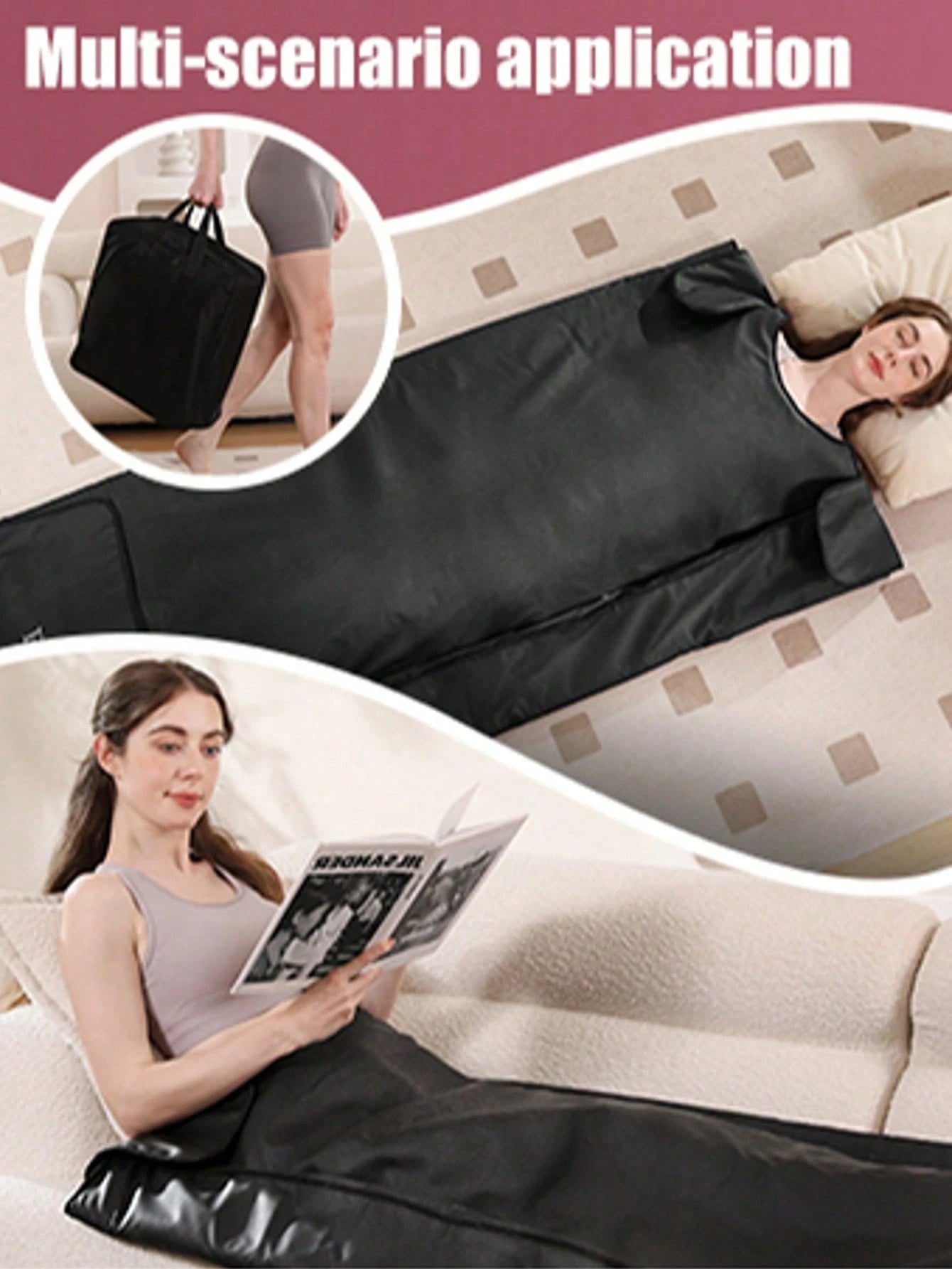 Sauna Blanket – Portable Far Sauna for Home Relaxation & Detox | 77-176°F Adjustable Temperature Range