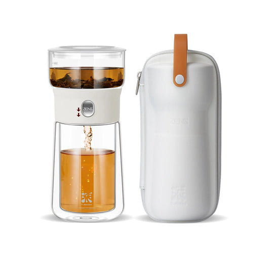 Smart Tea Maker for Loose Tea Lover Gift 9 Oz Cup White